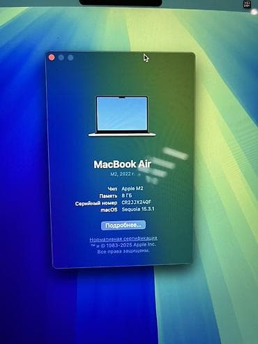 макбук м2 2022: Для программирования, Б/у, Apple M2, ОЗУ, RAM: 8 ГБ — 3