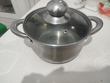Кийимге кам көрүү жана сактоо: Кастрюля из нержавеющей стали с крышкой - Материал: нержавеющая — 1