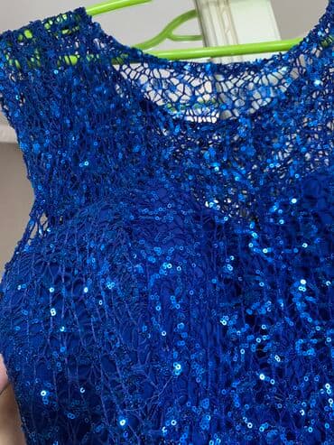 платье для свадьбы на островах: Вечернее платье, Русалка, Длинная модель, Без рукавов, Камни, Стразы, L — 5