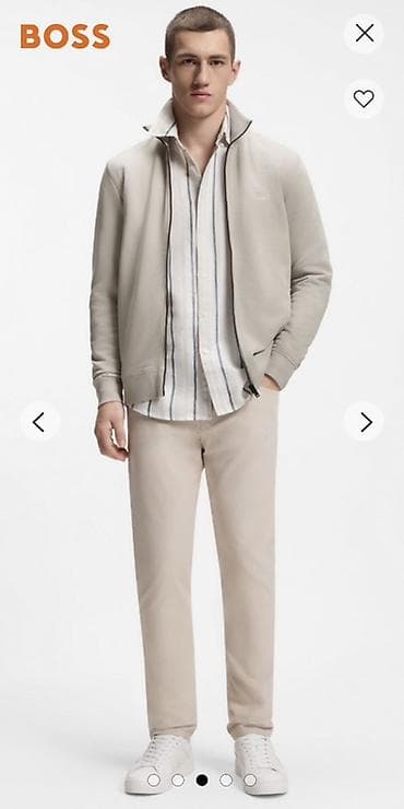 керзовой сапог: Мужской спортивный костюм, S, Boss, Новый, цвет - Бежевый, Самовывоз, Платная доставка — 3