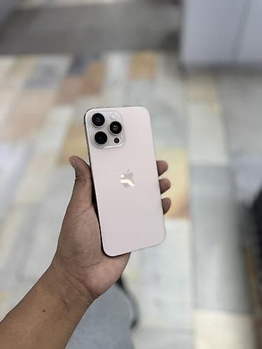 Техника и электроника: IPhone 16 Pro Max, Б/у, 256 ГБ, Розовый, Кабель, 90 % — 2