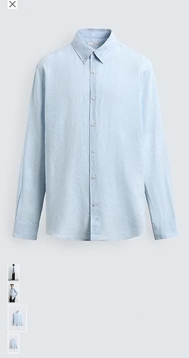 рубашку с: Мужская рубашка, M, Zara, Новый, цвет - Голубой, Самовывоз, Бесплатная доставка, Платная доставка — 1