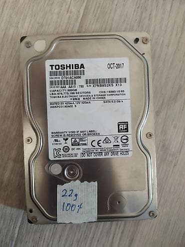 Накопитель для ПК, Toshiba, HDD, 512 ГБ, 3.5", Для ПК at lalafo.kg Накопитель для ПК, Toshiba, HDD, 512 ГБ, 3.5", Для ПК