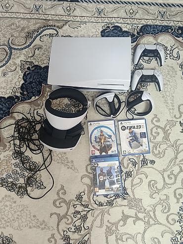 Техника жана электроника: Игровой комплект PlayStation 5 с аксессуарами и играми. Почти новый — 1