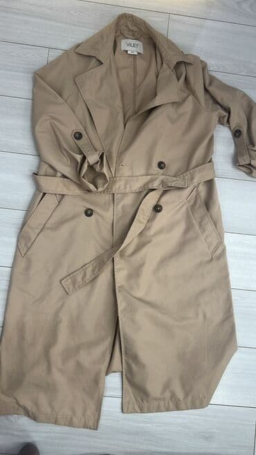 плащ дождовик: Плащ, Тренчкот, Двубортная модель — 1