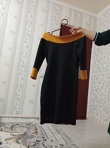 офисная одежда: Повседневное платье, Трикотаж, S — 2