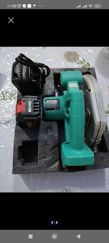 Оңдоп-түзөө жана курулуш: Пила циркулярная аккумуляторная WOSAI MT, 20 В, 7" (185 мм) - — 7