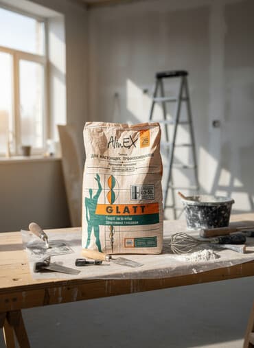 Шпатлевка гипсовая AlinEx Glatt - универсальная смесь для выравнивания