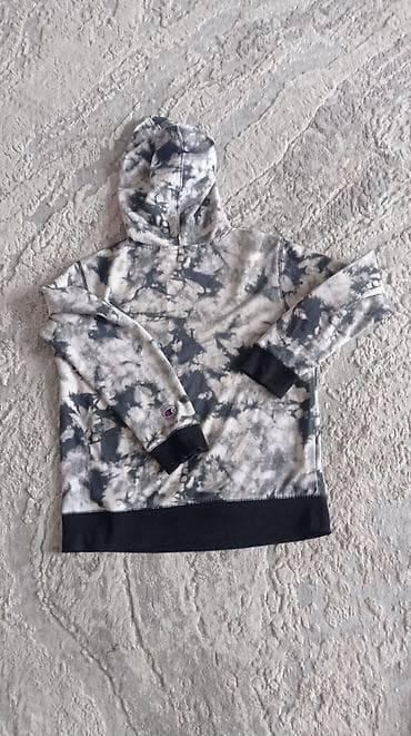 одежд: Мужская толстовка, L, Champion, Б/у, цвет - Серый, Самовывоз — 2