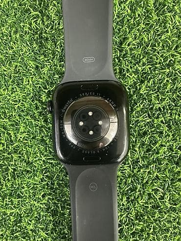 apple watch 5 40: Смарт-часы Series 11, размер 46 мм, цвет черный. - Корпус с изогнутым — 2