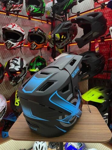 фонарик для велосипедов: Шлем велосипедный унисекс, на все лицо, для горных велосипедов — 4