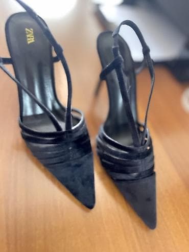 Туфли: Туфли, 38, 38.5, Zara, Новый, цвет - Черный, Самовывоз — 1