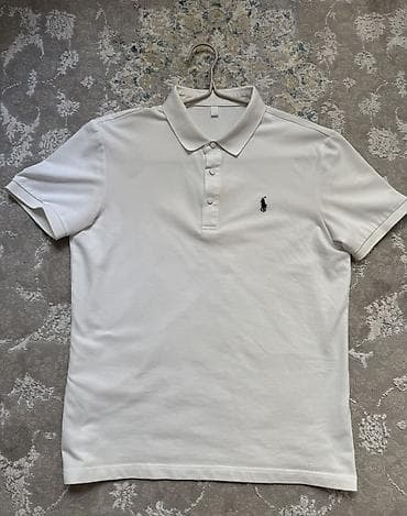 Мужская одежда: Мужская футболка, L, Polo Ralph Lauren, Б/у, цвет - Белый, Самовывоз — 1