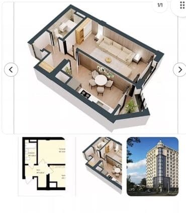 сдам квартиру в районе ошского рынка: 1 комната, 47 м², Элитка, 10 этаж, Дизайнерский ремонт — 12