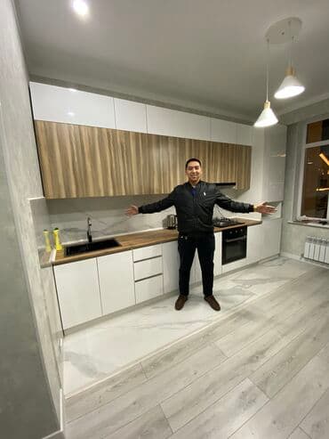 бишкек эмерек: Буйрутма эмеректер, Ашкана гарнитурасы, Үстөл, Шкаф — 15