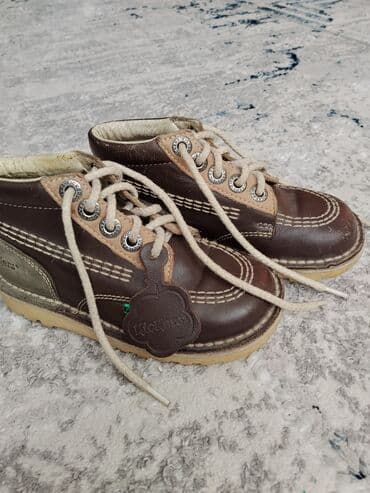 cat обувь: Детские ботинки Kickers производство Франция. Кожа. б/у. Одевали пару — 1