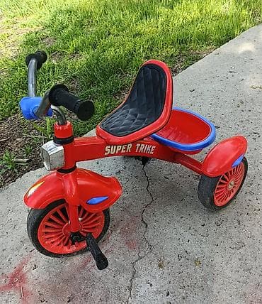 трехколесный скутер: Детский трехколесный велосипед Super Trike музыкальный - Яркая — 1