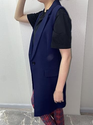 туника с длинным рукавом: Женский удлинённый жилет без рукавов
НОВЫЙ!! С этикеткой — 2