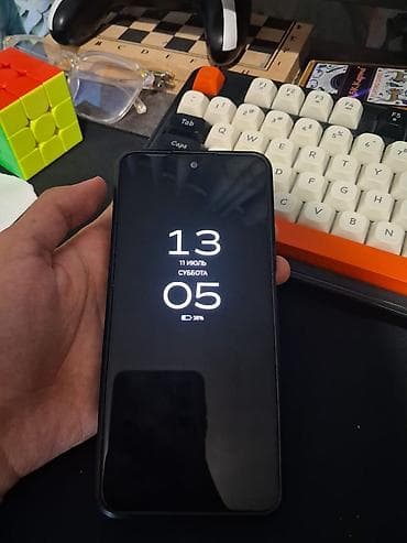 Мобильные телефоны и аксессуары: Redmi, Redmi 12, Б/у, 128 ГБ, цвет - Черный, 2 SIM — 2