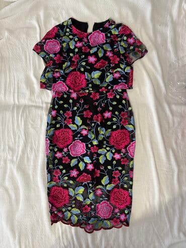 для пары: Вечернее платье, Коктейльное, Короткая модель, С рукавами, С пайетками, M — 1