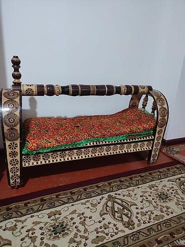 спалный новый: Люлька, Колыбель, Дерево, цвет - Коричневый — 1