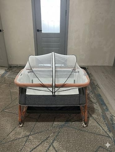 мастела 3 в 1: Люлька, Б/у, Колыбель, Дерево, цвет - Серый — 6