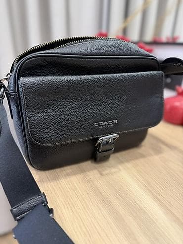 барсетка коач: Классическая сумка, Coach, США, Материал: Натуральная кожа, Застежка на молнии, Унисекс — 6