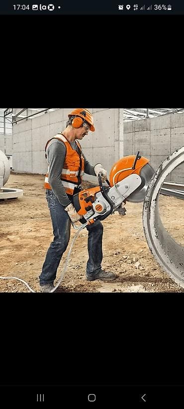 заточный станок: Резчик по бетону (бензорез) с алмазным диском - Мощный ручной резчик — 1