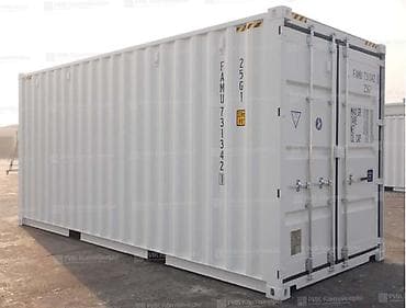 Оборудование для бизнеса: 20-футовый морской контейнер (стандартный Dry Cube), окраска — белая — 1