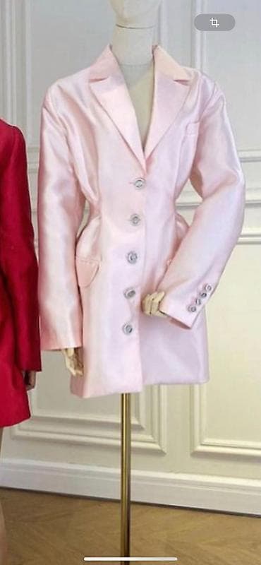 купить куртку massimo dutti: Повседневное платье, Made in KG, Лето, Короткая модель, Атлас, Платье-пиджак, M — 2