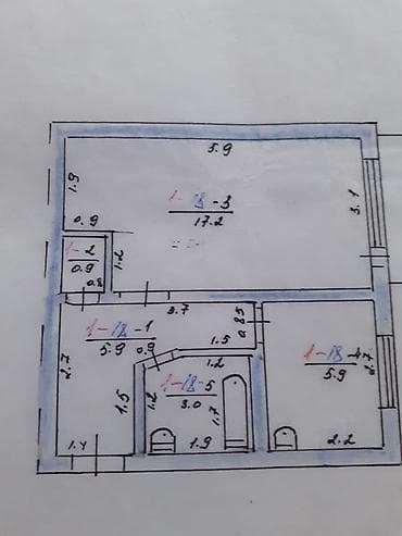 продаю квартиру с ремонтом: 1 комната, 32 м², 1 этаж, Старый ремонт — 6