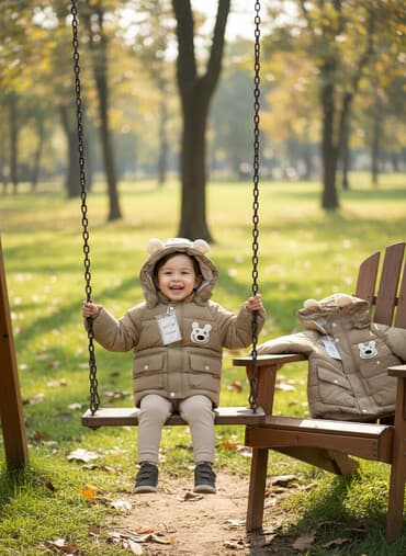 Детские зимние куртки/парки — подборка моделей 1) Бежевые пуховые