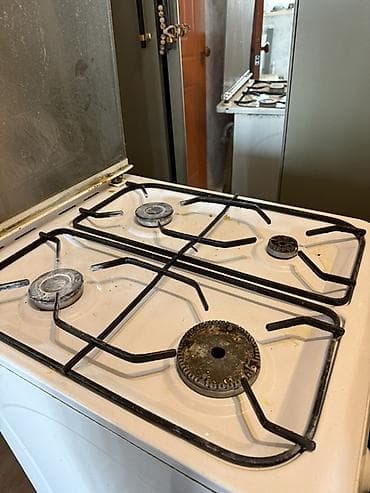 газ плита для кухни: Газовая, Механическое, Напольная, Б/у — 2