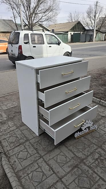 Комод для одежды, Без зеркала, ЛДСП, цвет - Белый