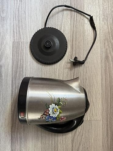 1. Электрический чайник из нержавеющей стали. Б/У, на одном фото виден lalafo.kg да 1. Электрический чайник из нержавеющей стали. Б/У, на одном фото виден
