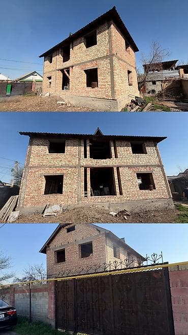 Продается недостроенный двухэтажный кирпичный дом в Маевке ниже