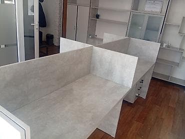 робочый городок: Комплект офисной мебели, Б/у, Тумба, ДСП, цвет - Серый — 2