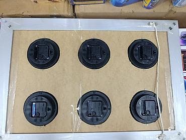 Дом и сад: Настенная панель «Намаз убакыты» с шестью часами для времени молитв — 3