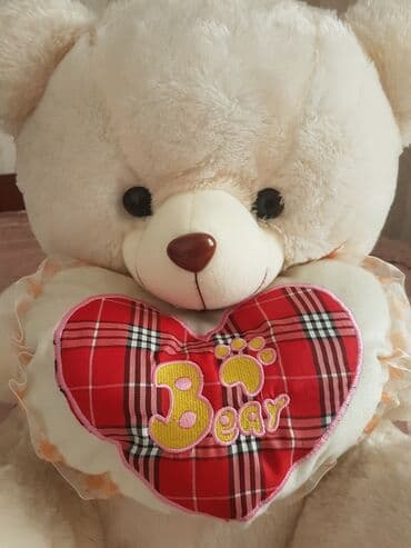 мишка для поздравления с днем рождения: МЯГКАЯ игрушка Мишка . Качество супер! Цена -1000 сом Цвет молочно- — 4