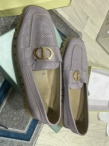 Оксфорды: Лоферы, 37, Dior, Б/у, цвет - Фиолетовый, Самовывоз — 1
