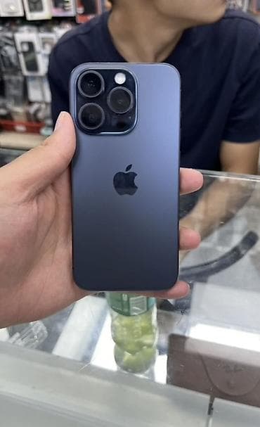 IPhone 15 Pro, Б/у, 256 ГБ, Blue Titanium, 76 % — 3
