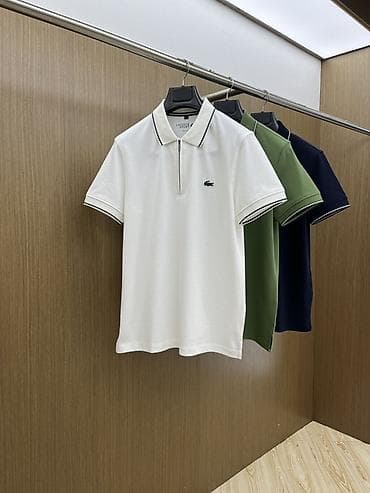 Мужская футболка, 2XL, 3XL, M, Lacoste, Новый, цвет - Белый, Самовывоз, Бесплатная доставка, Платная доставка