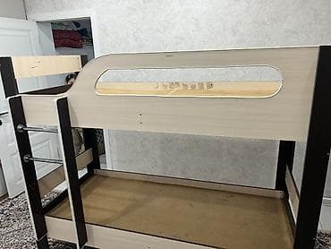 Двухъярусная детская кровать, ЛДСП, цвет - Коричневый