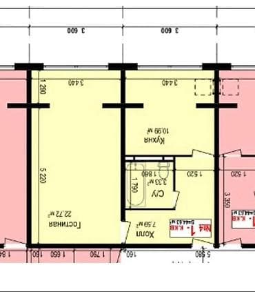 квартира ата бей: 1 бөлмө, 44 м², 106-серия жакшыртылган, 5 кабат, ПСО (өзү оңдоп түзөтүп бүтүү үчүн) — 8