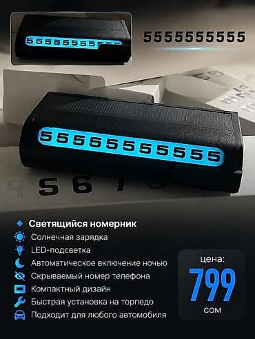 светящийся: Светящийся автомобильный номерок для телефона на торпедо — 1