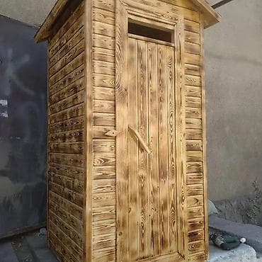 все для туалета: Туалетная кабинка, будка, Материал: Дерево — 3