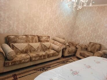 диваны кожаные бу: 2 дивана (3 местный и 2х местный) и 2 кресла в отличном состоянии — 3