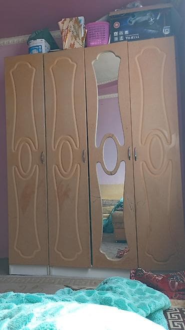 угловой раскладной диван: Шифоньер, шкаф для одежды, Прямой, ЛДСП — 1