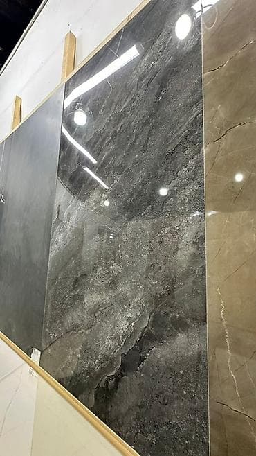 серый гранит: Назначение: Для стен, цвет - Серый, Глянцевое покрытие — 1