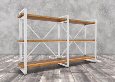 Стеллаж в стиле лофт на заказ изготовим любой размер и фасон быстро